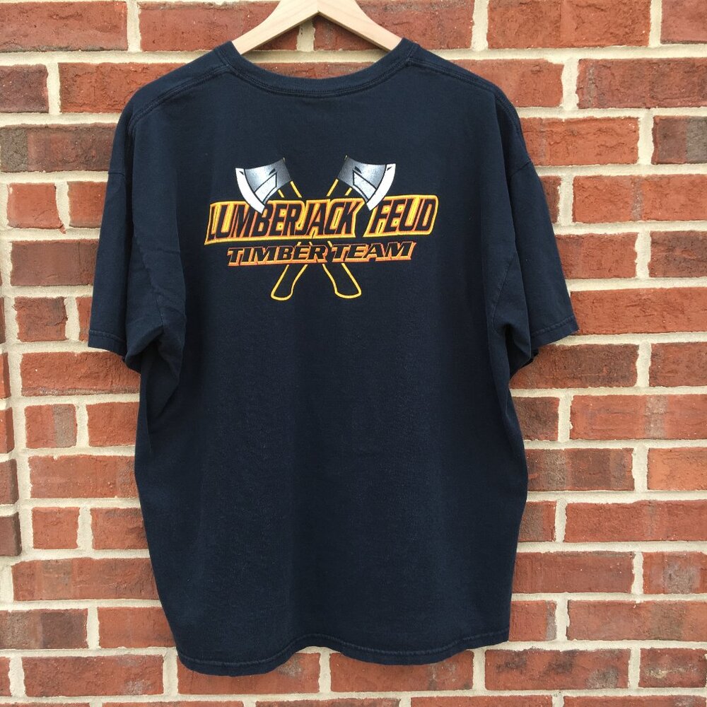 Lumberjack Feud Graphic Tee Black Adult XL Timber Team